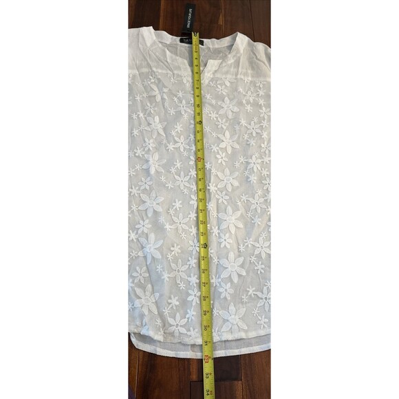 Women’s Blouse Shirt Floral Flowers Lace 5XL White Flowy Boho Gracila - Picture 11 of 16